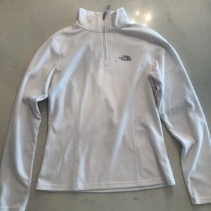 The North Face White 1/4 Zip Fleece
